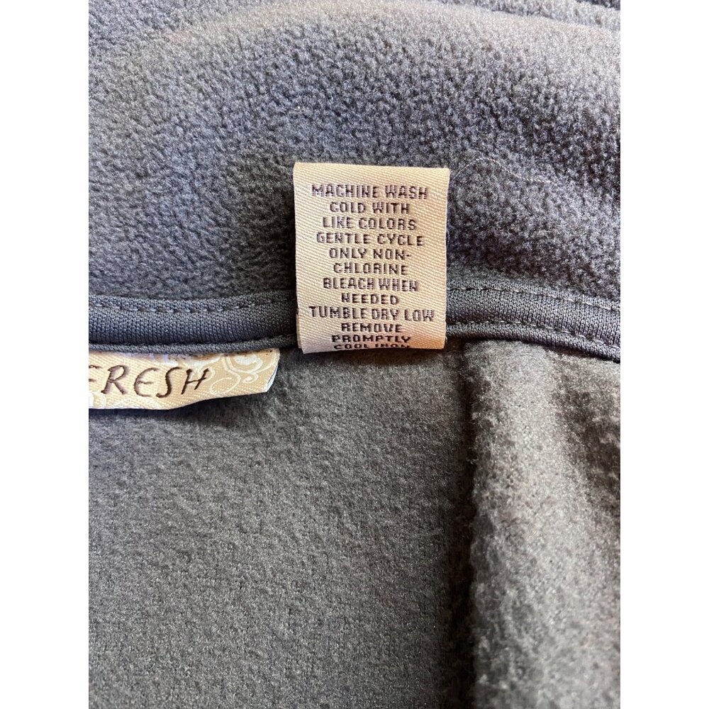 Fresh Womens Gray Fleece Vest Small Full-Zip Pockets Athletic - Picture 4 of 10